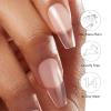 imageDashing Diva GelXtend Nail Tips 2 Pack  Clear Medium Length Round  Acrylic Nails with LED Glue  Lasts Up to 14 Days  False Nails  NoSoak Easy RemovalLong Coffin