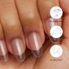 imageDashing Diva GelXtend Nail Tips 2 Pack  Clear Medium Length Round  Acrylic Nails with LED Glue  Lasts Up to 14 Days  False Nails  NoSoak Easy RemovalMedium Round