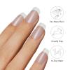 imageDashing Diva GelXtend Nail Tips 2 Pack  Clear Medium Length Round  Acrylic Nails with LED Glue  Lasts Up to 14 Days  False Nails  NoSoak Easy RemovalMedium Square