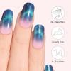 imageDashing Diva Glaze Nail Strip Duo  Glazed Collection  Strawberry Glaze ampamp Sangria Glaze  Long Lasting Chip Resistant SemiCured Gel Nail Strips  Contains 2 ColorsCosmic Hearts