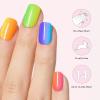 imageDashing Diva Glaze Nail Strip Set  Cherry Vanilla  Long Lasting Chip Resistant SemiCured Gel Nail Strips  Summer Gel Set  4Piece Manicure Kit with 32 StripsRainbow Pop