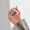 imageDashing Diva Glaze Nail Strips  Real Black  Works with Any LED Nail Lamp  Long Lasting Chip Resistant Semicured Gel Nail Strips  Contains 34 Salon Quality Black Nail Wraps 1 Prep Pad 1 Nail FileReal Black