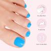 imageDashing Diva Glaze Pedicure Nail Strip Set  Blueberry Bliss  Long Lasting Chip Resistant SemiCured Gel Nail Strips  Summer Gel Set  4Piece Pedicure Kit with 32 StripsBlue Spirulina