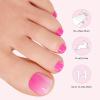 imageDashing Diva Glaze Pedicure Nail Strip Set  Blueberry Bliss  Long Lasting Chip Resistant SemiCured Gel Nail Strips  Summer Gel Set  4Piece Pedicure Kit with 32 StripsDragon Fruit Sorbet