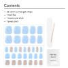 imageDashing Diva Glaze Pedicure Nail Strip Set  Blueberry Bliss  Long Lasting Chip Resistant SemiCured Gel Nail Strips  Summer Gel Set  4Piece Pedicure Kit with 32 StripsBlueberry Bliss