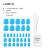 imageDashing Diva Glaze Pedicure Nail Strip Set  Blueberry Bliss  Long Lasting Chip Resistant SemiCured Gel Nail Strips  Summer Gel Set  4Piece Pedicure Kit with 32 StripsBlue Spirulina
