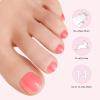 imageDashing Diva Glaze Pedicure Nail Strip Set  Blueberry Bliss  Long Lasting Chip Resistant SemiCured Gel Nail Strips  Summer Gel Set  4Piece Pedicure Kit with 32 StripsGrapefruit Gone Wild