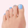 imageDashing Diva Glaze Pedicure Nail Strip Set  Blueberry Bliss  Long Lasting Chip Resistant SemiCured Gel Nail Strips  Summer Gel Set  4Piece Pedicure Kit with 32 StripsBlueberry Bliss