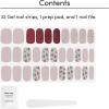 imageDashing Diva Gloss Mint Whirled  Whirled Rose Holiday  UV Free Chip Resistant Long Lasting Gel Nail Stickers With 32 Wraps Prep Pad Nail FileHollywood