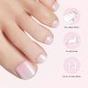 imageDashing Diva Magic Press Pedicure Set  Blank Slate  Press On Nails  Long Lasting Gel  Lasts Up to 10 Days  Summer Gel Set  4Piece Pedicure Kit with 24 NailsCupids Bow