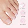 imageDashing Diva Magic Press Pedicure Set  Blank Slate  Press On Nails  Long Lasting Gel  Lasts Up to 10 Days  Summer Gel Set  4Piece Pedicure Kit with 24 NailsFit for a Queen