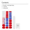 imageDashing Diva Patriotic Gloss Nail Strips  Blue Jean Baby  UV Free Chip Resistant Long Lasting Gel Nail Stickers  3Piece Manicure Set  Contains 32 Wraps 1 Prep Pad 1 FileNational Anthem