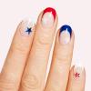 imageDashing Diva Patriotic Gloss Nail Strips  Blue Jean Baby  UV Free Chip Resistant Long Lasting Gel Nail Stickers  3Piece Manicure Set  Contains 32 Wraps 1 Prep Pad 1 FileAll American
