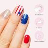imageDashing Diva Patriotic Gloss Nail Strips  Blue Jean Baby  UV Free Chip Resistant Long Lasting Gel Nail Stickers  3Piece Manicure Set  Contains 32 Wraps 1 Prep Pad 1 FileNational Anthem