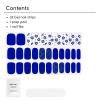 imageDashing Diva Patriotic Gloss Nail Strips  Blue Jean Baby  UV Free Chip Resistant Long Lasting Gel Nail Stickers  3Piece Manicure Set  Contains 32 Wraps 1 Prep Pad 1 FileFlor Azul