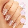 imageDashing Diva Patriotic Gloss Nail Strips  Blue Jean Baby  UV Free Chip Resistant Long Lasting Gel Nail Stickers  3Piece Manicure Set  Contains 32 Wraps 1 Prep Pad 1 FileCrystal Clear