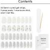 imageDashing Diva Winter Wonderland Gel Nail Strips  LED Lamp Compatible Long Lasting Chip Resistant  32 Salon Quality Wraps 2 Prep Pads 1 Nail FileWinter Wonderland