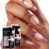 imageDashing Diva GelXtend Nail Tips 2 Pack  Clear Medium Length Round  Acrylic Nails with LED Glue  Lasts Up to 14 Days  False Nails  NoSoak Easy RemovalLong Coffin