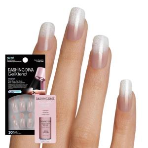 imageDashing Diva GelXtend Design ampamp Removal Kit  Nail Tips ampamp Magic Off Remover  Acrylic Nails with LED Glue  Lasts Up to 14 Days  Press On Remover with Niacinamide and Castor Oil  Graceful GirlSummer Shimmer