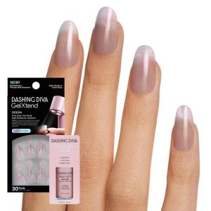 imageDashing Diva GelXtend Design ampamp Removal Kit  Nail Tips ampamp Magic Off Remover  Acrylic Nails with LED Glue  Lasts Up to 14 Days  Press On Remover with Niacinamide and Castor Oil  Graceful GirlWatercolor Sky