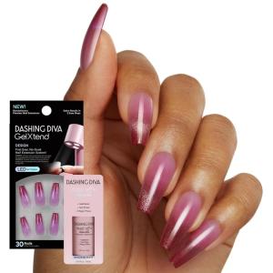 imageDashing Diva GelXtend Design ampamp Removal Kit  Nail Tips ampamp Magic Off Remover  Acrylic Nails with LED Glue  Lasts Up to 14 Days  Press On Remover with Niacinamide and Castor Oil  Graceful GirlRouge Shimmer