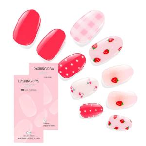 imageDashing Diva Glaze Nail Strip Duo  Glazed Collection  Strawberry Glaze ampamp Sangria Glaze  Long Lasting Chip Resistant SemiCured Gel Nail Strips  Contains 2 ColorsEat Your Fruits