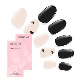 imageDashing Diva Glaze Nail Strip Duo  Glazed Collection  Strawberry Glaze ampamp Sangria Glaze  Long Lasting Chip Resistant SemiCured Gel Nail Strips  Contains 2 ColorsBlack Out
