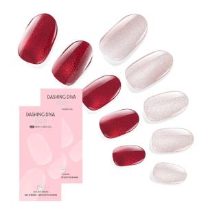 imageDashing Diva Glaze Nail Strip Duo  Glazed Collection  Strawberry Glaze ampamp Sangria Glaze  Long Lasting Chip Resistant SemiCured Gel Nail Strips  Contains 2 ColorsExpensive Taste