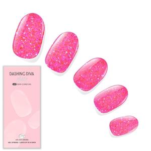 imageDashing Diva Glaze Nail Strip Set  Cherry Vanilla  Long Lasting Chip Resistant SemiCured Gel Nail Strips  Summer Gel Set  4Piece Manicure Kit with 32 StripsWatermelon Smoothie