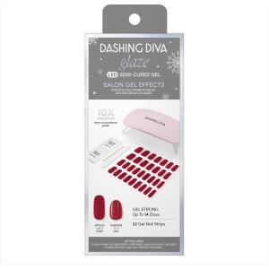 imageDashing Diva Glaze Nail Strip Starter Kit  Red Velvette  Works With Any LED Lamp  Long Lasting Chip Resistant Gel Strips  32 Salon Quality Wraps 2 Prep Pads 1 FileGlaze Starter Kit Red Velvette