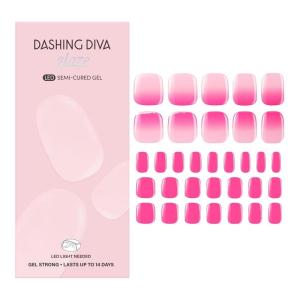 imageDashing Diva Glaze Pedicure Nail Strip Set  Blueberry Bliss  Long Lasting Chip Resistant SemiCured Gel Nail Strips  Summer Gel Set  4Piece Pedicure Kit with 32 StripsDragon Fruit Sorbet