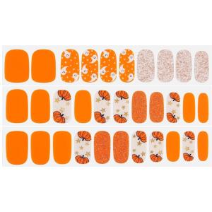 imageDashing Diva Gloss Halloween Nail Strips  Twisted Nightmare  UV Free Long Lasting Cute Halloween Gel Nail Stickers  Contains 32 Nail Wraps 1 Prep Pad 1 Nail FilePumpkin Charm