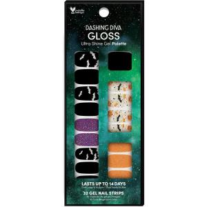 imageDashing Diva Gloss Halloween Nail Strips  Twisted Nightmare  UV Free Long Lasting Cute Halloween Gel Nail Stickers  Contains 32 Nail Wraps 1 Prep Pad 1 Nail FileBat Magic