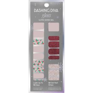 imageDashing Diva Gloss Mint Whirled  Whirled Rose Holiday  UV Free Chip Resistant Long Lasting Gel Nail Stickers With 32 Wraps Prep Pad Nail FileHollywood