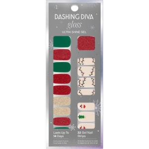 imageDashing Diva Gloss Mint Whirled  Whirled Rose Holiday  UV Free Chip Resistant Long Lasting Gel Nail Stickers With 32 Wraps Prep Pad Nail FileSanta Baby