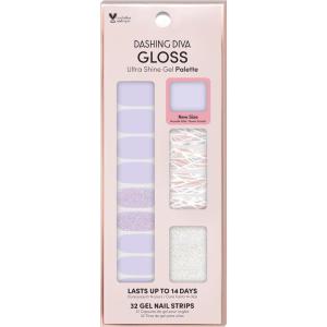 imageDashing Diva Gloss Nail Strips  Wild Flower  UV Free Long Lasting Floral Nail Stickers with Pink Accent Nails  Contains 32 Nail Wraps 1 Prep Pad 1 Nail FileGleam Queen