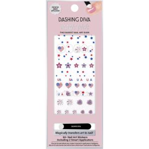 imageDashing Diva Magic Pick Nail Stickers  Patriotic Magic  Premium Nail Art  Comes with 50 Stickers and 2 Precision Placement Tools