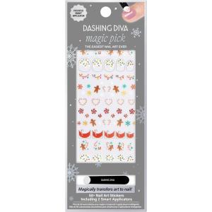 imageDashing Diva Magic Pick Nail Stickers  Under The Tree  Easy Nail Art  50 Stickers and 2 Precision Placement ToolsSweet Treats