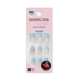 imageDashing Diva Magic Press Nail Set  Big Ego  Long Almond Press On Nails  Long Lasting Gel  Lasts Up to 10 Days  Summer Gel Set  4Piece Manicure Kit with 30 NailsShell we Kiss