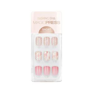 imageDashing Diva Magic Press Nails  Honey Sparkle  Short Square Shaped Press On Nails  Long Lasting Stick On Gel Nails  Lasts Up to 7 Days  Contains 30 Stick On Nails 1 Prep Pad 1 File 10 Fl OzPink Passion