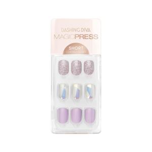 imageDashing Diva Magic Press Nails  Lilac Ice  Short Square Shaped Press On Nails  Long Lasting Stick On Gel Nails  Lasts Up to 7 Days  Contains 30 Stick On Nails 1 Prep Pad 1 File 10 Fl Oz