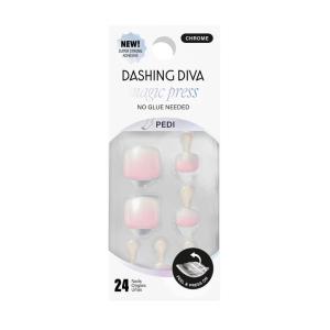 imageDashing Diva Magic Press Pedicure Set  Blank Slate  Press On Nails  Long Lasting Gel  Lasts Up to 10 Days  Summer Gel Set  4Piece Pedicure Kit with 24 NailsCupids Bow