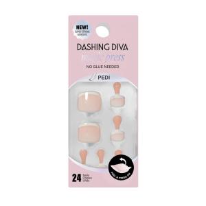 imageDashing Diva Magic Press Pedicure Set  Blank Slate  Press On Nails  Long Lasting Gel  Lasts Up to 10 Days  Summer Gel Set  4Piece Pedicure Kit with 24 NailsFit for a Queen