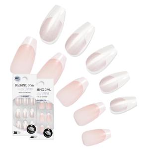 imageDashing Diva Magic Press Premium Nail Bundle  Fairytale Collection  Square Shape Press On Nails  Happily Ever After ampamp Tiki Hut  Long Lasting Gel Lasts Up to 7 Days  2 SetsThe Glazed French Collection