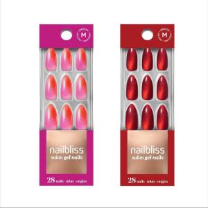 imageDashing Diva Nailbliss Glazed Donut Gel Manicure Bundle  Vanilla Glaze ampamp French Glaze  Salon Quality Easy to Apply and Chip Resistant  Contains 2 Sets of 30 Long Length Square ShapedTequila Sunset  Ruby Radiance