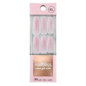imageDashing Diva Nailbliss XL Gel Manicure Set  Darling Dreamer  Salon Quality Easy to Apply and Chip Resistant  Contains 30 ExtraLong Length Square Shaped Glue On Gel NailsDarling Dreamer
