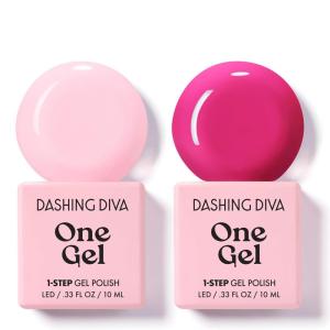 imageDashing Diva One Gel Color Duo  Pinks  Pointe ampamp Aristocrat  3in1 Base Coat Nail Color ampamp Top Coat  Gel Nail Polish Set  Contains 2 ColorsPinks