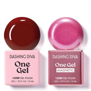 imageDashing Diva One Gel Color ampamp Magnetic Duo  Midnight  Real Black ampamp Rogue Magnetic Gel  3in1 Base Coat Nail Color ampamp Top Coat  Gel Nail Polish SetRenaissance