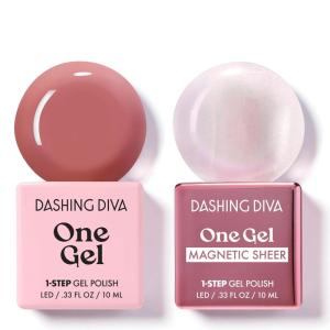 imageDashing Diva One Gel Color ampamp Magnetic Topper Duo  Diva  Attitude ampamp Silver Glitter Topper  3in1 Base Coat Nail Color ampamp Top Coat  Gel Nail Polish SetCinnamon