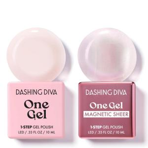 imageDashing Diva One Gel Color ampamp Magnetic Topper Duo  Diva  Attitude ampamp Silver Glitter Topper  3in1 Base Coat Nail Color ampamp Top Coat  Gel Nail Polish SetLipgloss